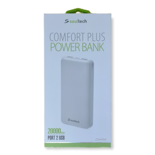 Soultech Comfort Plus Powerbank (20000 mAh, USB Typ-C/USB Micro-B, Weiss) – Bild 2
