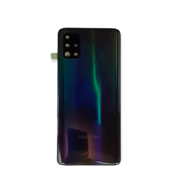 Rückseite für Samsung Galaxy A51/Galaxy A51 5G (Schwarz, mit Kleber)