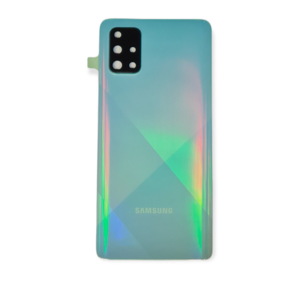 Rückseite für Samsung Galaxy A71 5G/Galaxy A71 (Blau, mit Kleber)