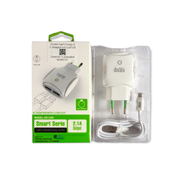 durata DR-55M Netzteil (USB Typ-A, Weiss, Fast Charge)