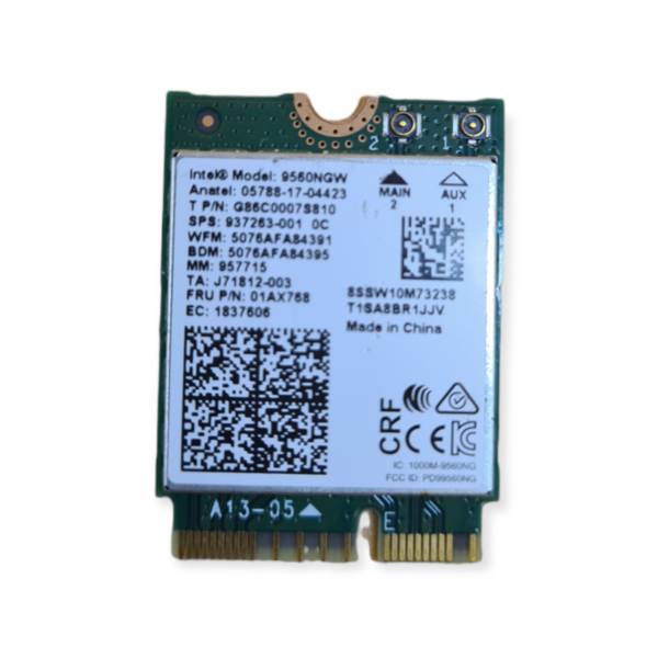 Intel Dual Band AC 9560 NGW CNVI NGFF  Wif CNVIO 1.73Gbps BT5.0 M.2 FRU 01AX768