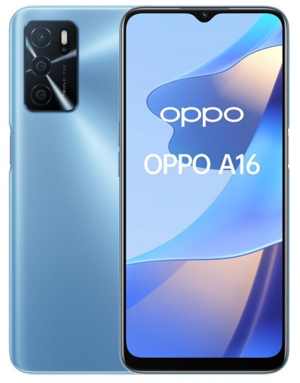 OPPO A16 — Blau (Refurbished, Zustand sehr gut)