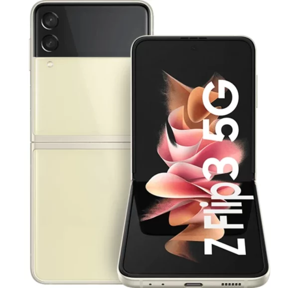 Samsung Galaxy Z Flip3 5G — Weiß/Gold, 256 GB (Refurbished, Zustand sehr gut) – Bild 2