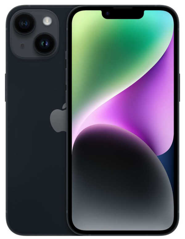 Apple iPhone 14 — Midnight Black, 128 GB (Refurbished, Zustand sehr gut)