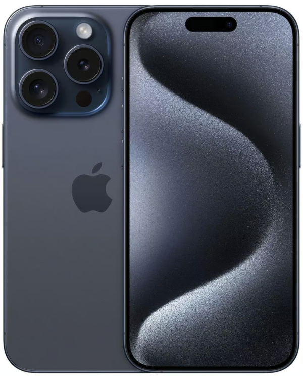 Apple iPhone 15 Pro — Titan Blau, 128 GB (Refurbished, Zustand sehr gut)
